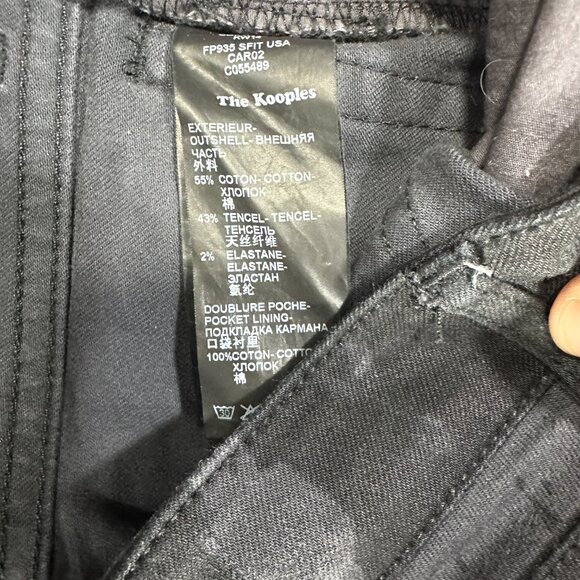 The Kooples Jeans Womens 24 Short Fit Cotton Stretch Black Gray Camouflage - Picture 6 of 8